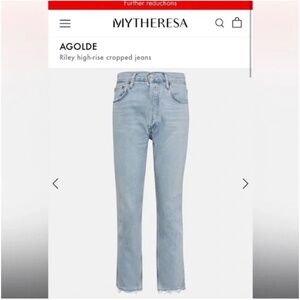 Agolde Riley Jeans NWT